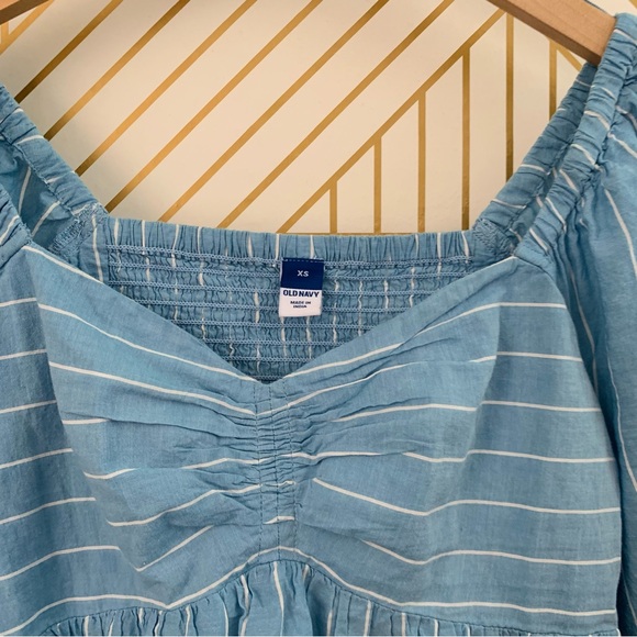 Old Navy Peasant Puff Sleeve Babydoll Smocked Milkmaid Boho sweetheart neckline - Picture 4 of 8